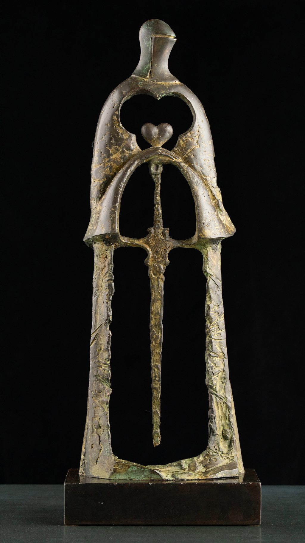 Sculpture “Chevalier”, bronze, steel // 9.1 w x 24.8 h x 5.1 d in // 2013. Artist — Sergei Oganov.