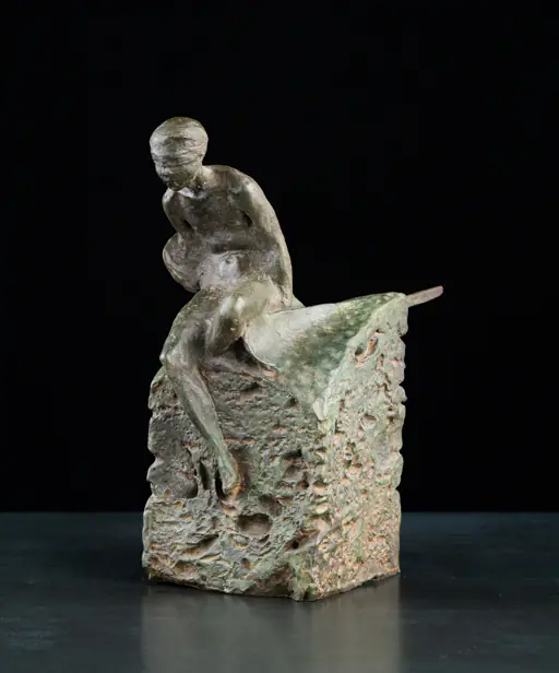 Sculpture “Icarus, edition 2/5”, bronze // 7.9 w x 11.8 h x 6.3 d in // 2025. Artist — Sergei Oganov.