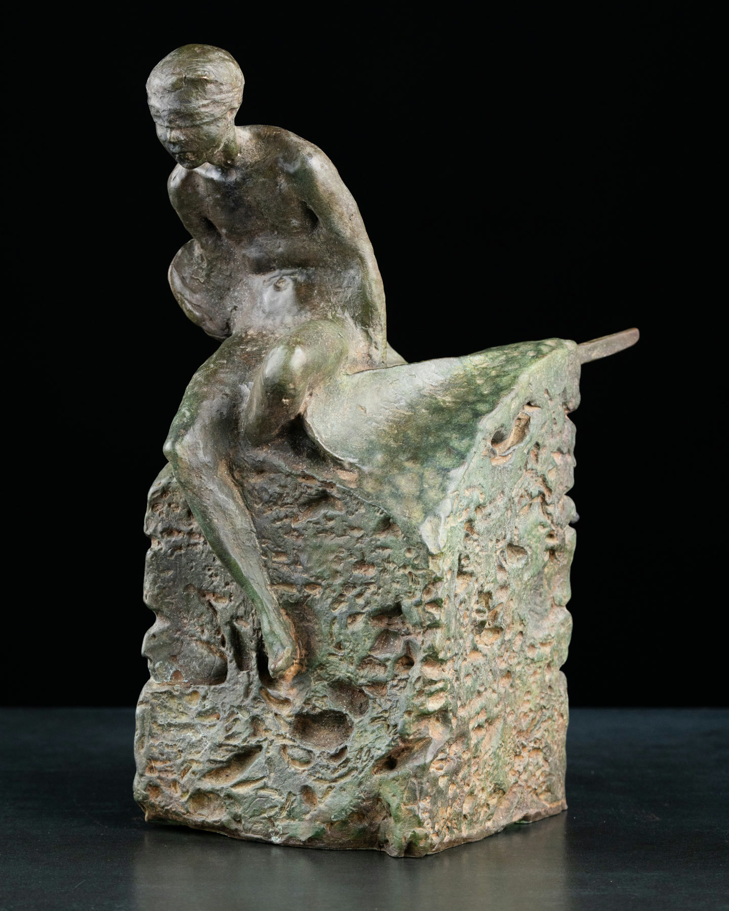 Sculpture “Icarus, edition 2/5”, bronze // 7.9 w x 11.8 h x 6.3 d in // 2025. Artist — Sergei Oganov.
