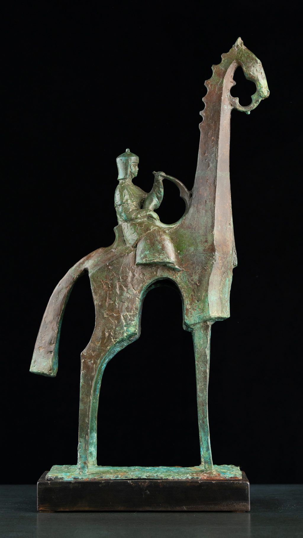 Sculpture “The King's Way”, bronze, steel // 10.6 w x 20.9 h x 4.7 d in // 2014. Artist — Sergei Oganov.