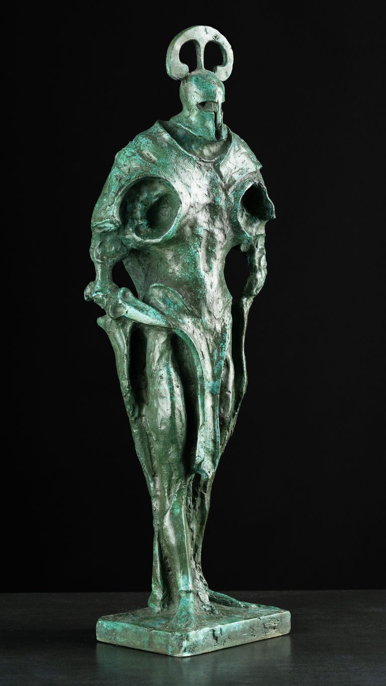 Sculpture “Theseus”, bronze // 7.1 w x 20.5 h x 4.3 d in // 2012. Artist — Sergei Oganov.