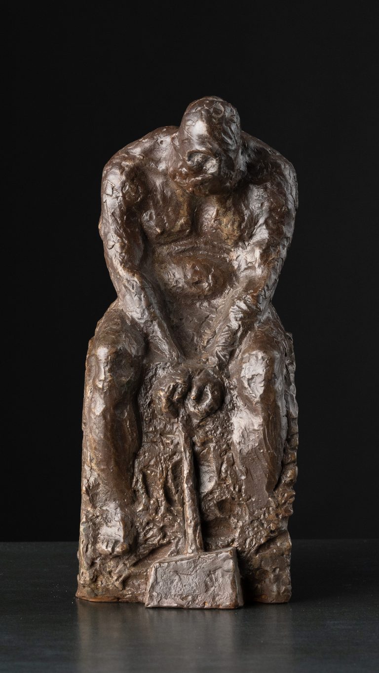 Sculpture “Volcano”, bronze // 4.7 w x 11.4 h x 5.5 d in // 2025. Artist — Sergei Oganov.